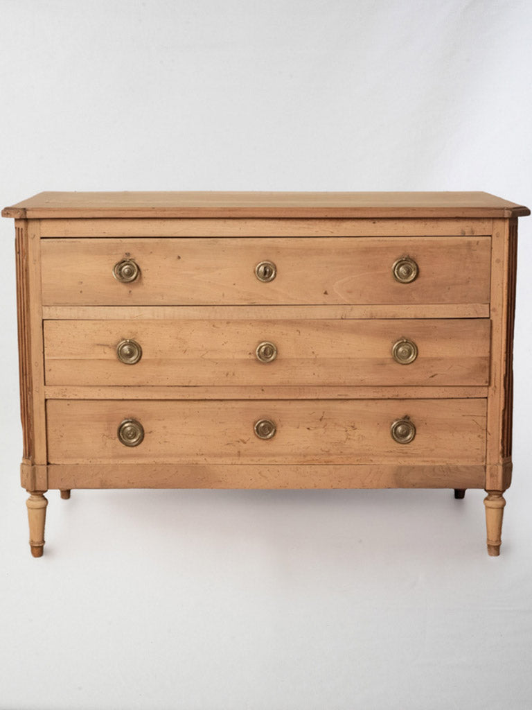 Gently stripped honey-tone commode  