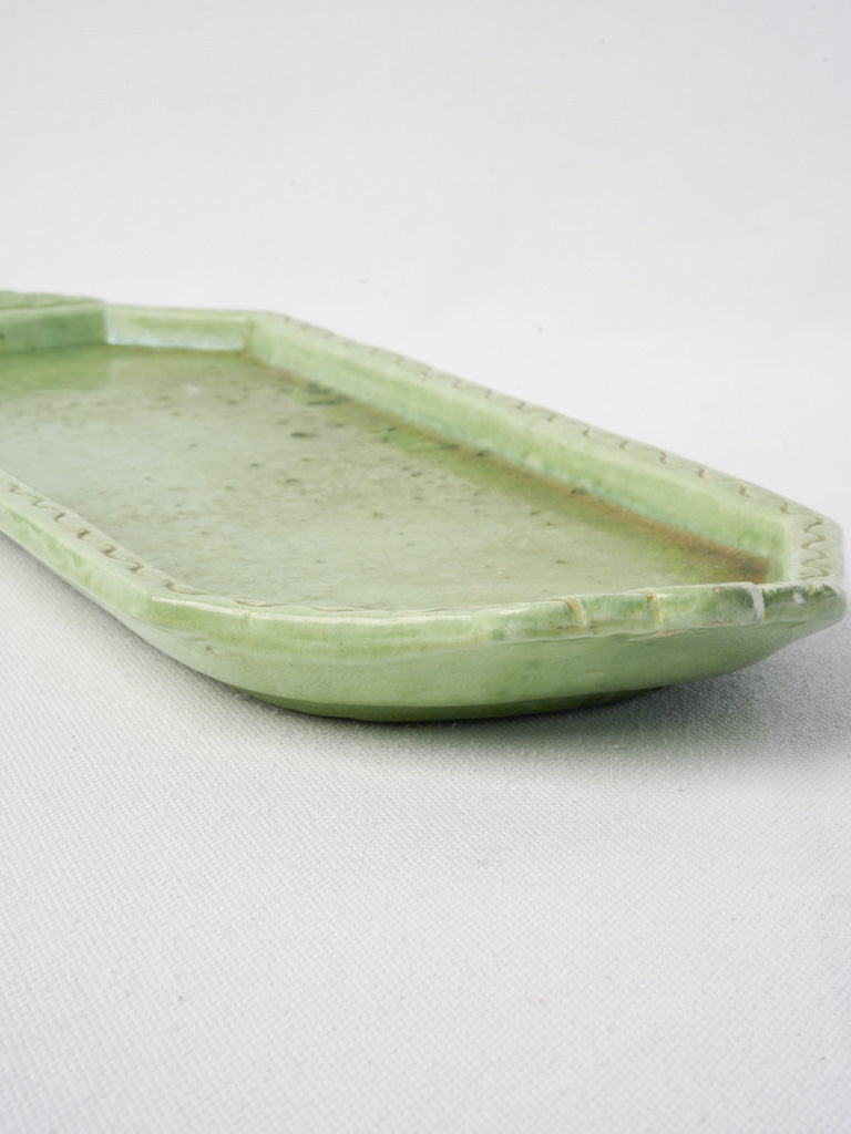 Celadon green ceramic platter