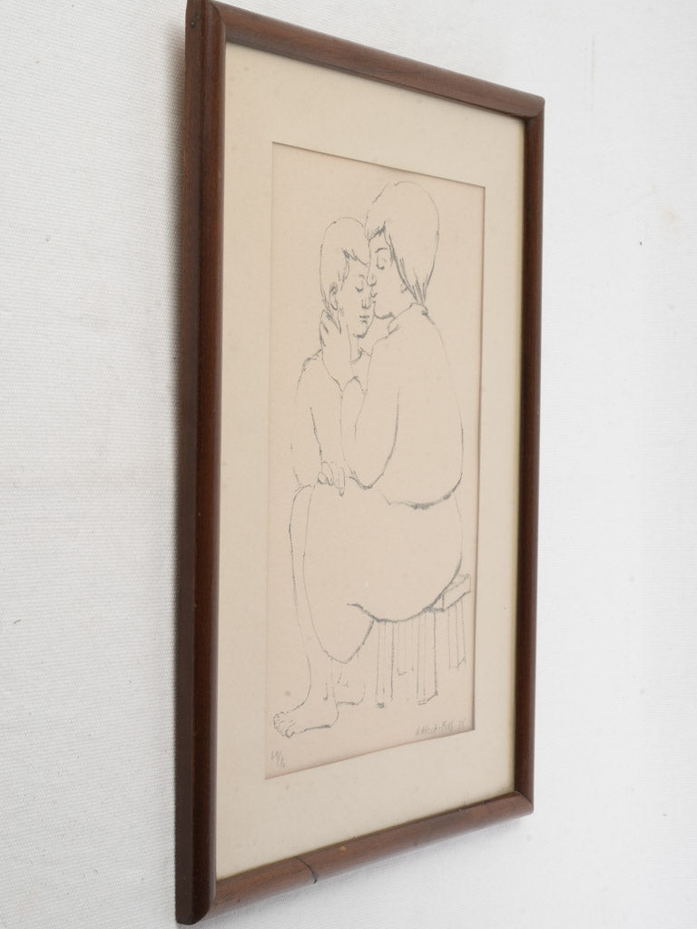 Intimate Mother Child Drawing