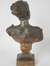 Time-worn Greek-key draped bust