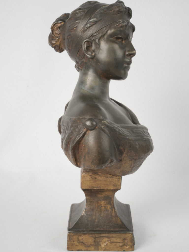 Patinaed, historic French female bust