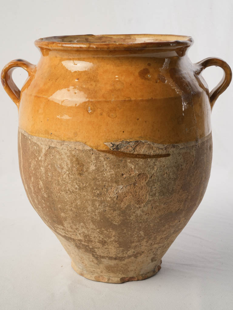 Rustic terracotta confit jar