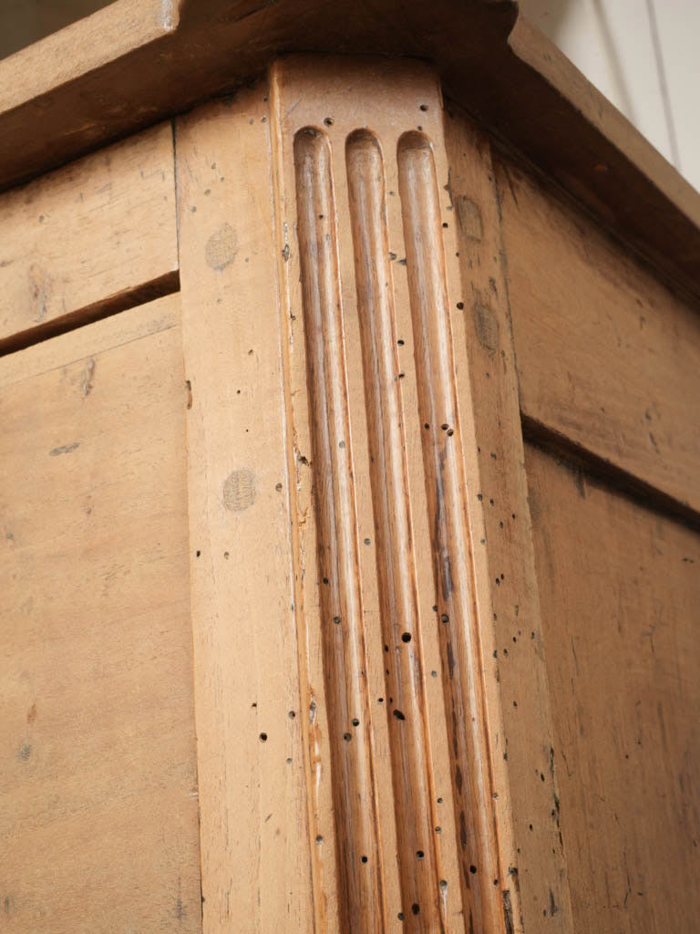 Oxidized brass-pull pine chest  