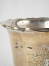 Antiquated silver vessel with heraldry