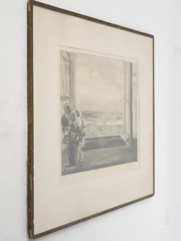 Elegant black-and-white coastal print  