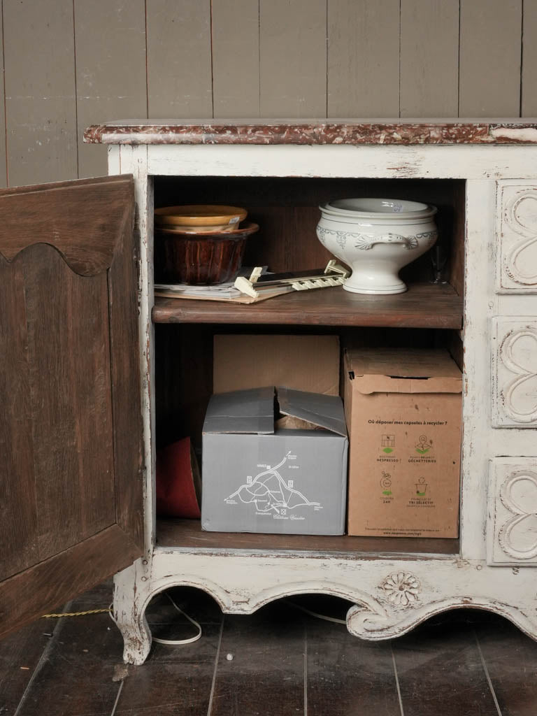 Louis XV marble buffet 66½"