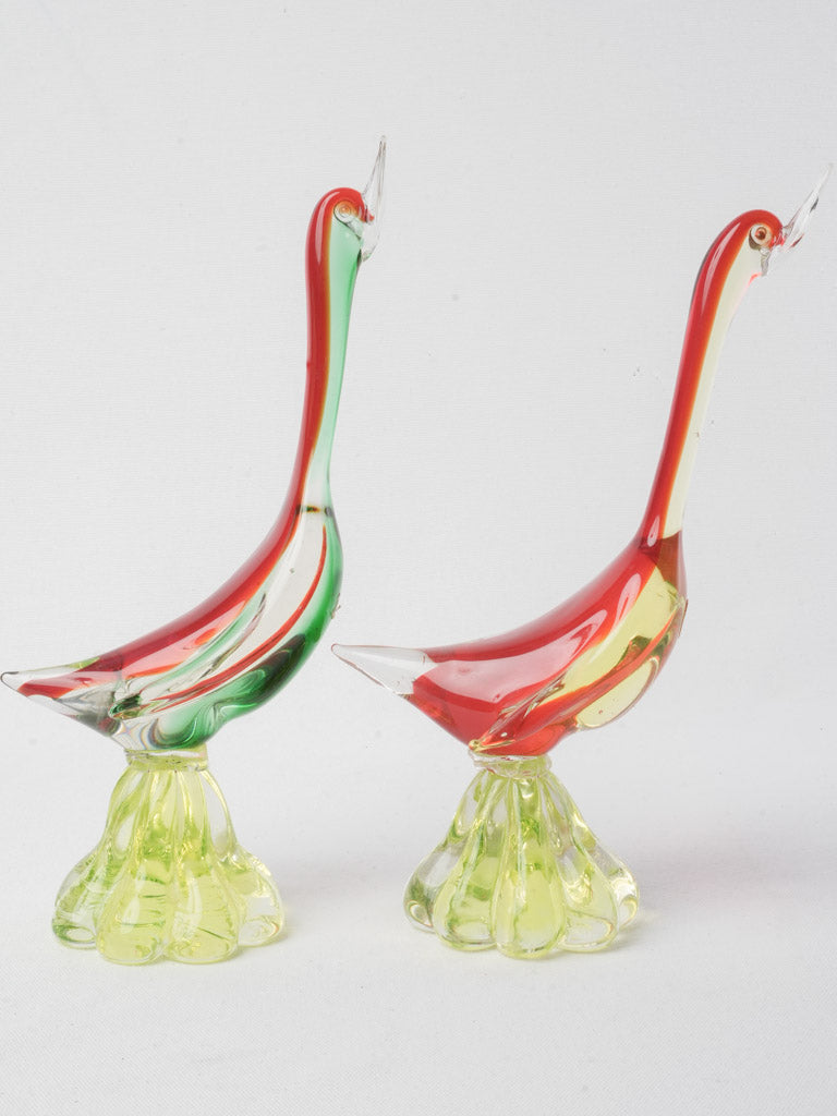 Colorful two-tone Murano glass centerpiece