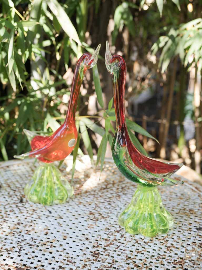 Distinctive vibrant colored glass display