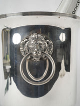 Elegant French lion handle ice bucket