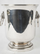 Ornate French ribbed silverplate ice bucket