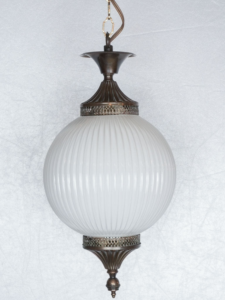 Round opaline pendant light - 1920s - 6¼"