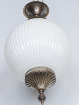 Round opaline pendant light - 1920s - 6¼"