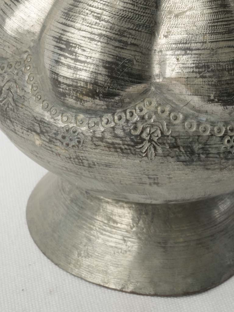Ornate iron-handled melon-form ewer