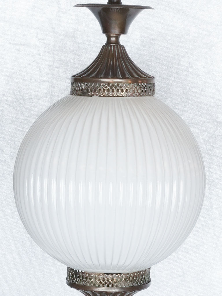 Round opaline pendant light - 1920s - 6¼"