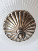 Round opaline pendant light - 1920s - 6¼"