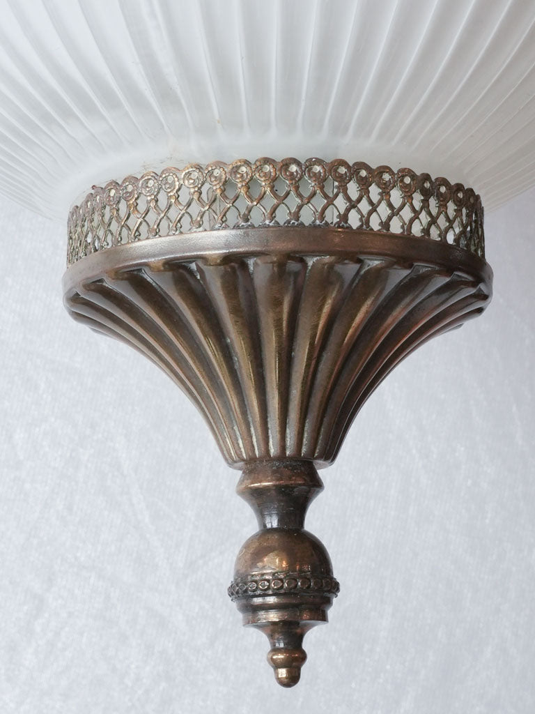 Round opaline pendant light - 1920s - 6¼"