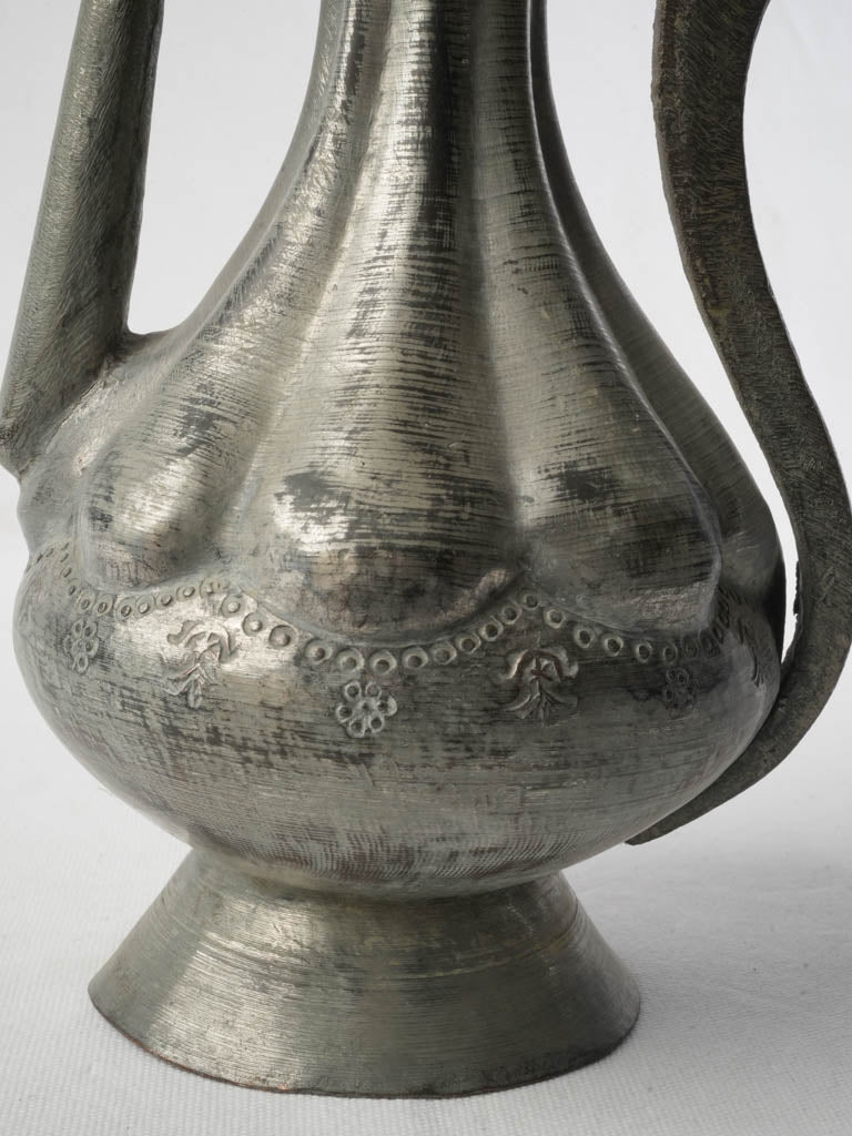 Soft patina pewter water jug