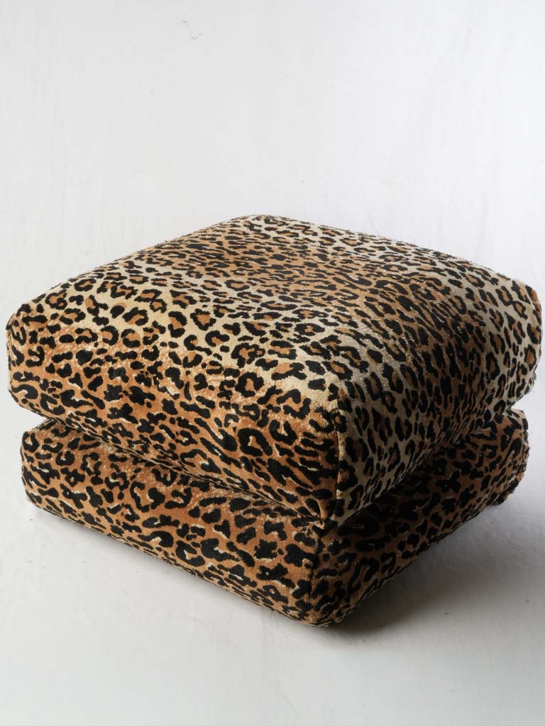 1970s glamorous velvet poufs  