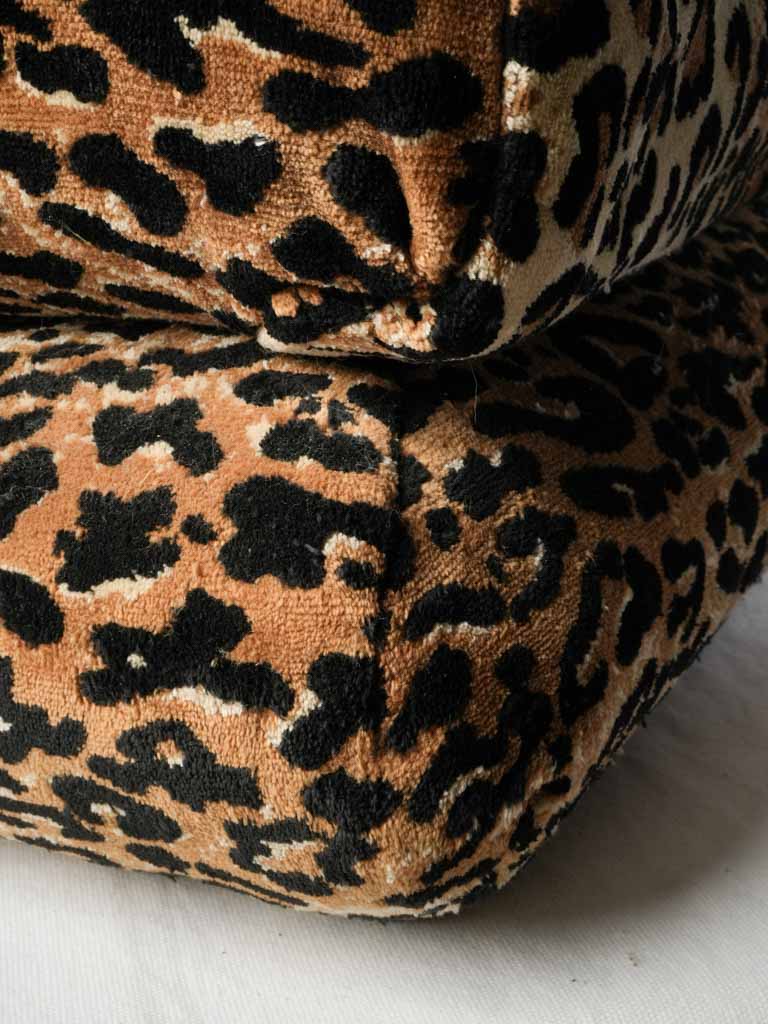 Warm-toned leopard print poufs  
