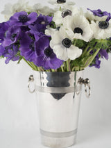 Chic French silver vase with handles