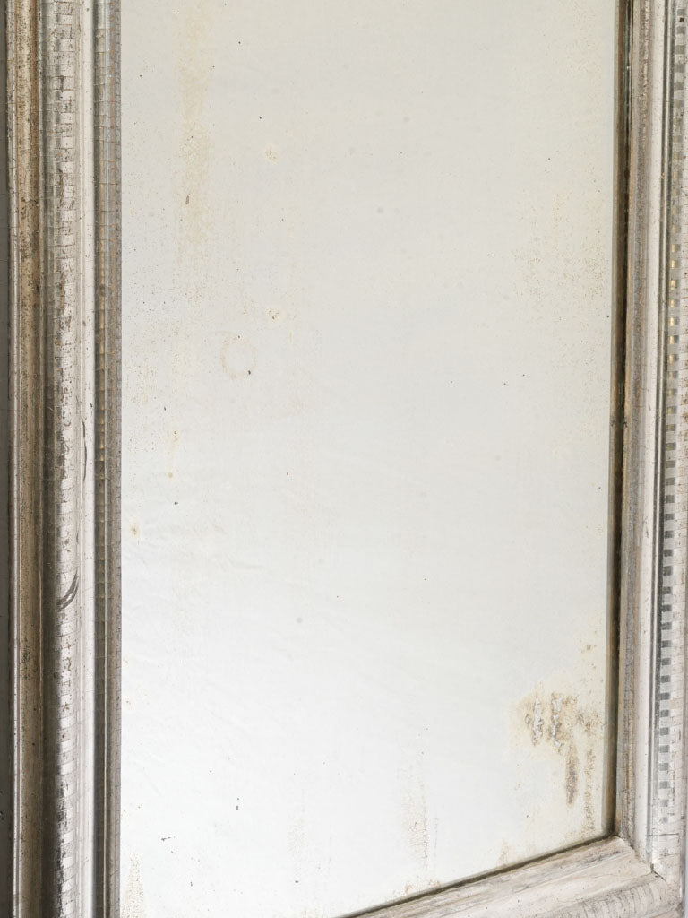 Beautiful Louis Philippe Silver Leaf Overmantel Mirror - 42½" x 29¼"