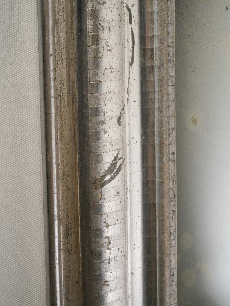 Beautiful Louis Philippe Silver Leaf Overmantel Mirror - 42½" x 29¼"