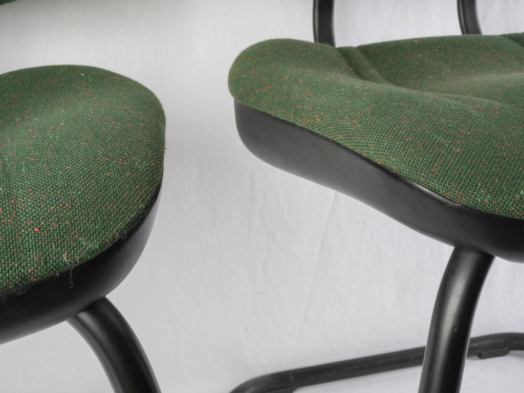 1980s modernist sled chairs