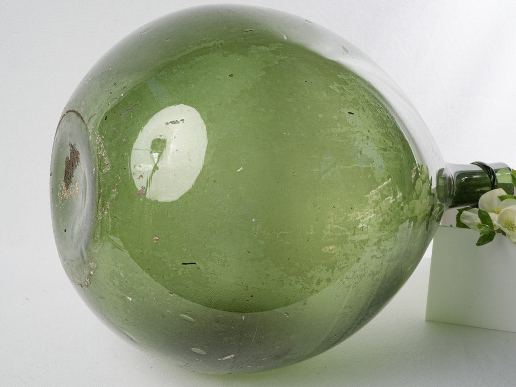 Stylish antique glass dame jeanne  