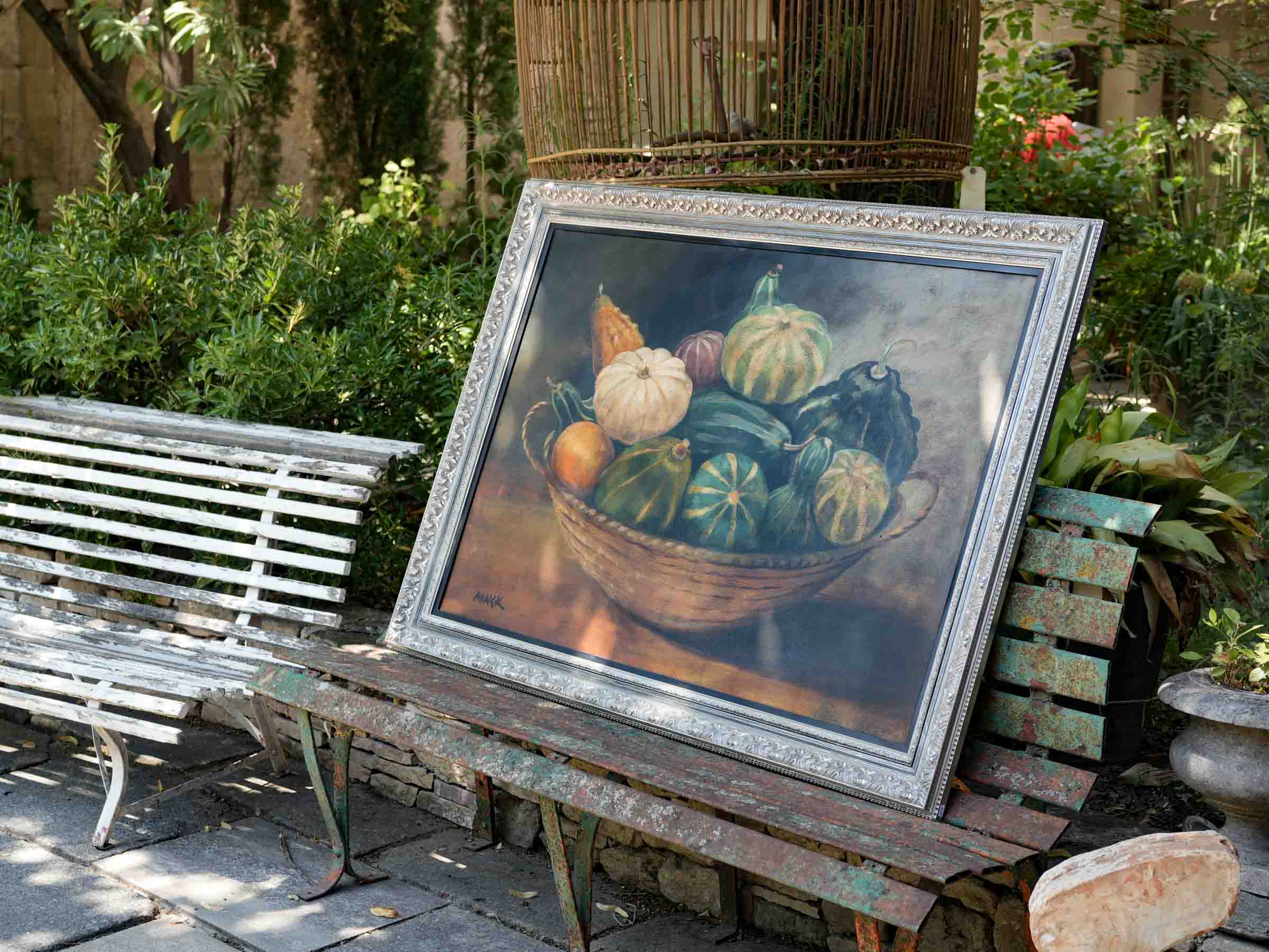 Monumental Contemporary Harvest Still Life with Gourds - 39¾" x 53½"