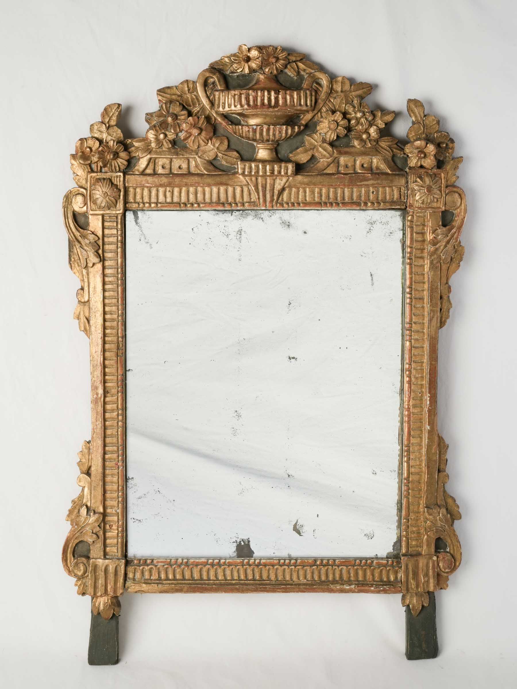 18th-Century French Giltwood Miroir de Mariage - 37½" x 24¾"