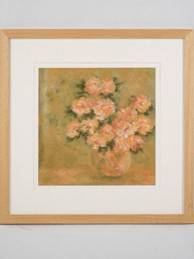 Contemporary Floral Painting By Karibou - “Les Fleurs De Philippe” 17" X 17"
