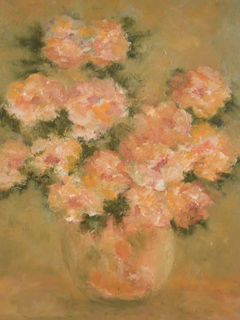 Contemporary Floral Painting By Karibou - “Les Fleurs De Philippe” 17" X 17"