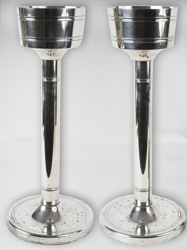 Elegant silver-plated 19th-century Champagne stands