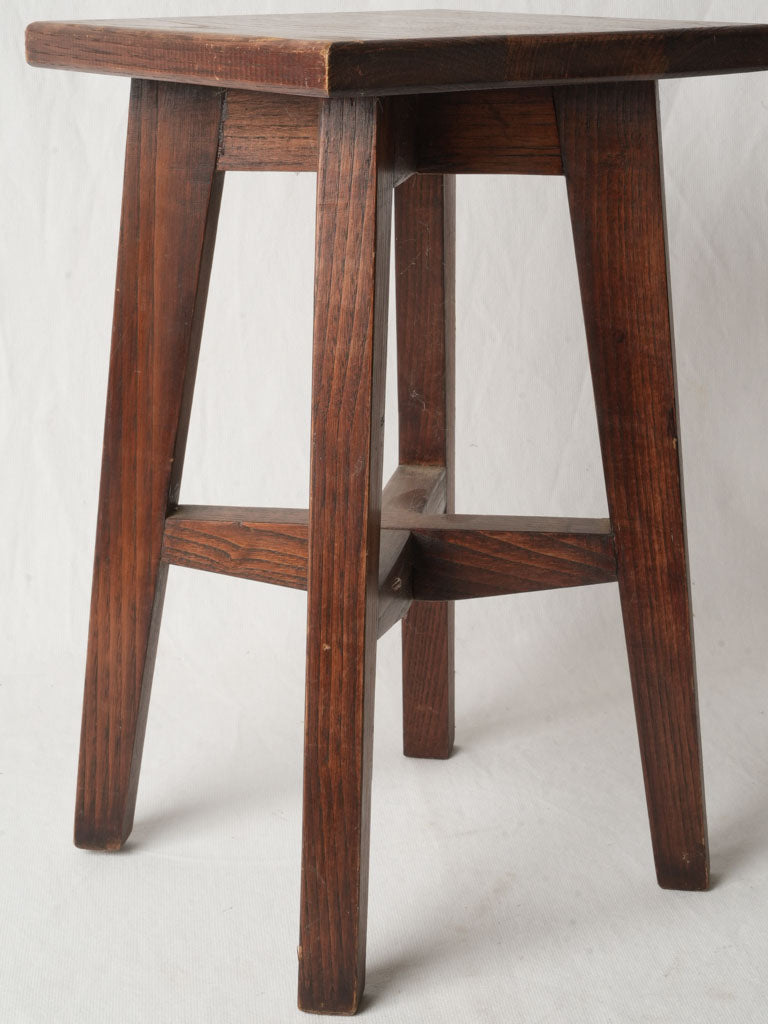 Rustic charming square stool