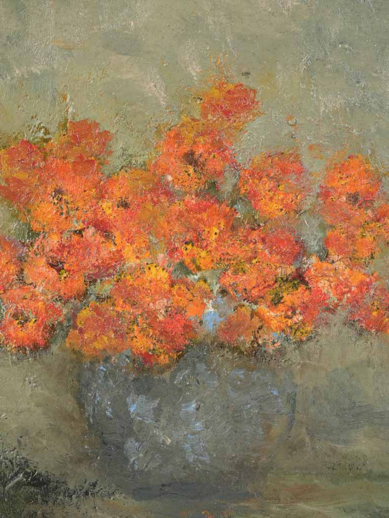 Contemporary Floral Painting By Karibou - Anemones - 15¾" x 15¾"