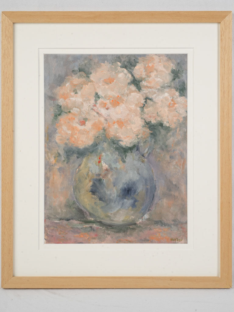 Contemporary Floral Still Life by Karibou - "Un souvenir"- 19" x 15¾"