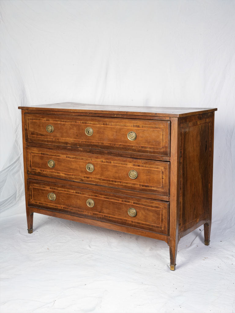 Elegant Late 18th-Century Louis XVI Walnut Commode - 37½" x  50½"