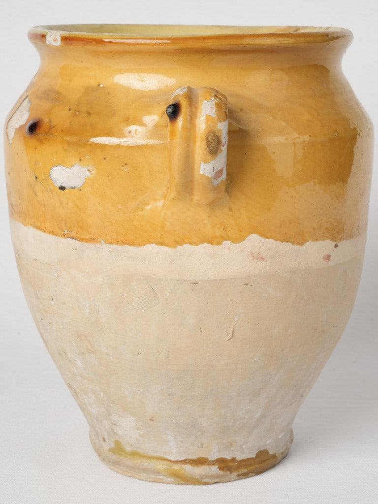 Aged Castelnaudary food preservation pot  