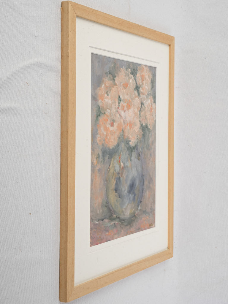 Contemporary Floral Still Life by Karibou - "Un souvenir"- 19" x 15¾"