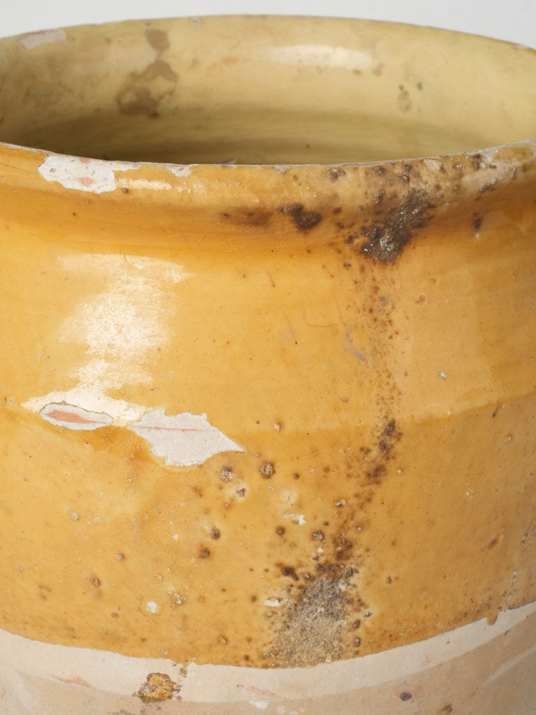 Rustic French pottery with glaze  