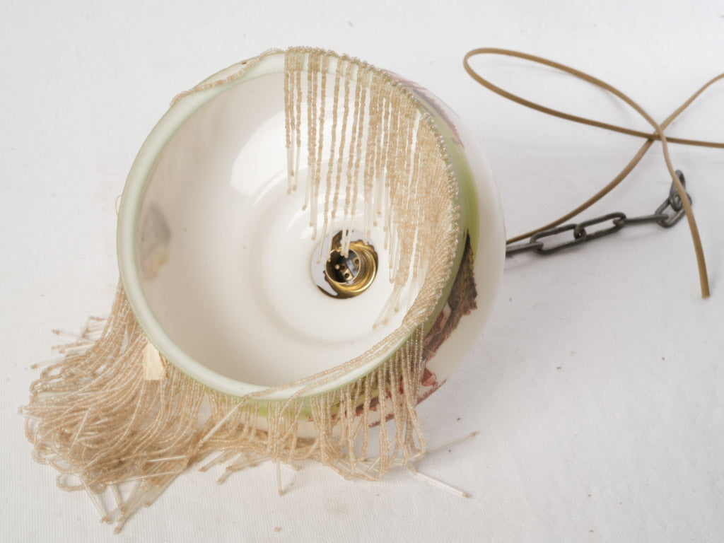 Warm burgundy glass pendant lamp  