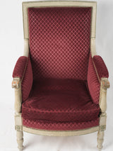 Luxurious French Velvet Seat Armchair