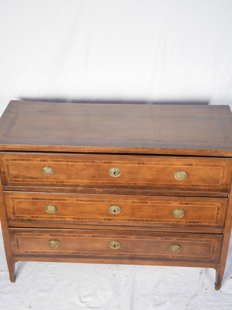 Timeworn fruitwood chest of drawers