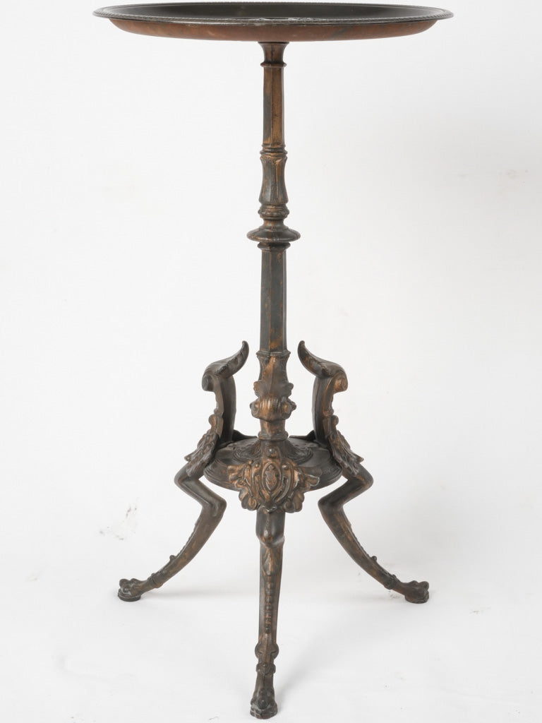 Vintage Neoclassical iron pedestal table
