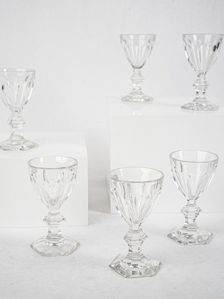 Set of Six Baccarat Harcourt Crystal Liqueur Glasses - 4"