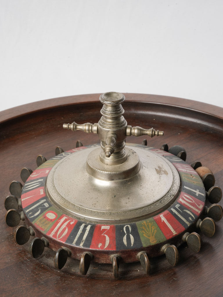 French Early 20th-Century Tabletop Roulette Game - 17¾"