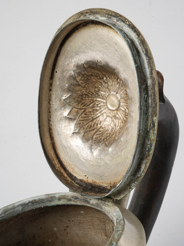 Silver-plated fantastical teapot spout