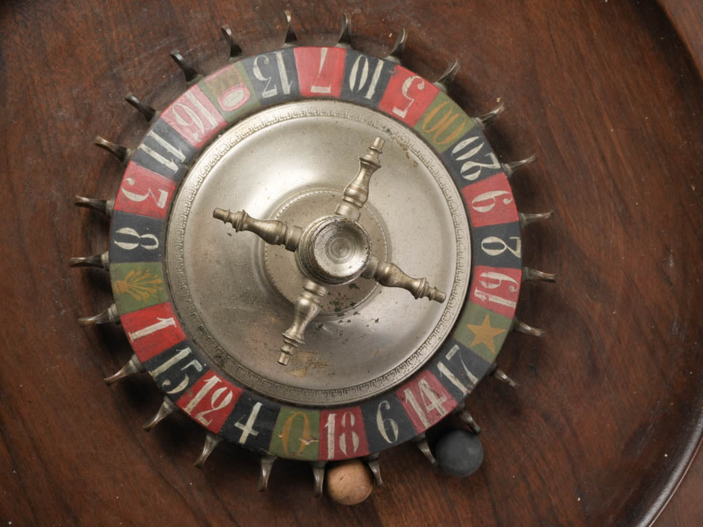 French Early 20th-Century Tabletop Roulette Game - 17¾"