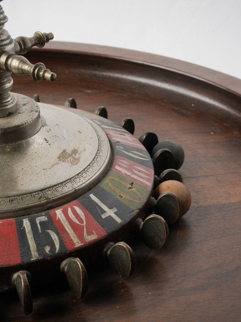 French Early 20th-Century Tabletop Roulette Game - 17¾"