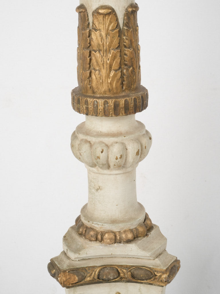 Elegant, ornate Italian candlestick